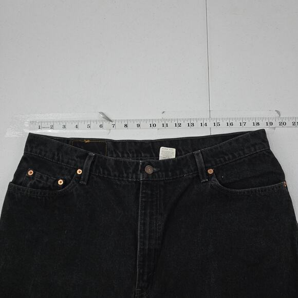 Vintage Levi's 550 relaxed‎ tapered 20 jeans USA black 90's womens 5713 - Picture 5 of 12